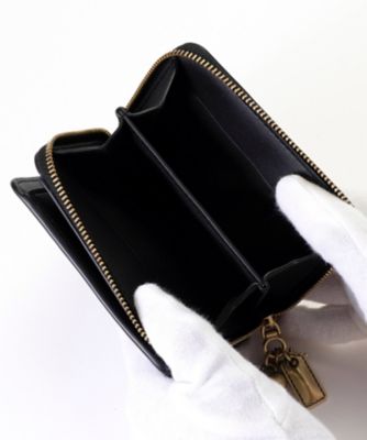 COACH エッセンシャル ビルフォールド ウォレット チャーム 財布 ブラック Amazon.co.jp: エッセンシャル ビルフォールド ウォレット・チャーム